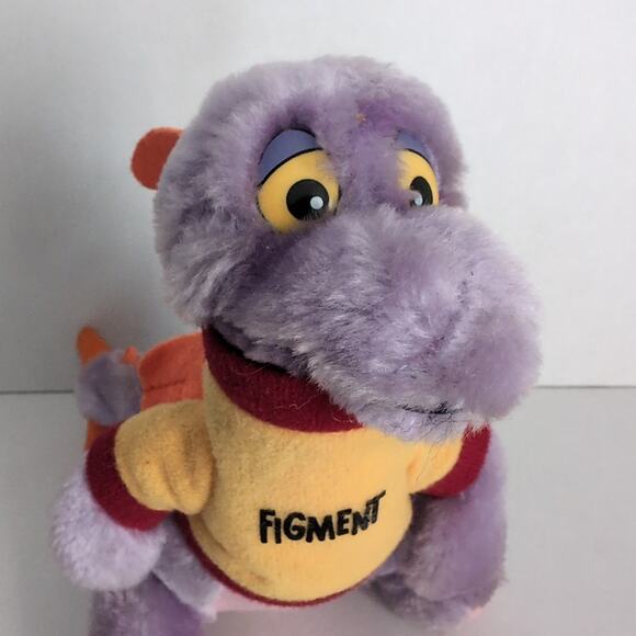 Vintage 1982 Figment Walt Disney Plush Purple Dragon Journey Into Imagination - Picture 1 of 11